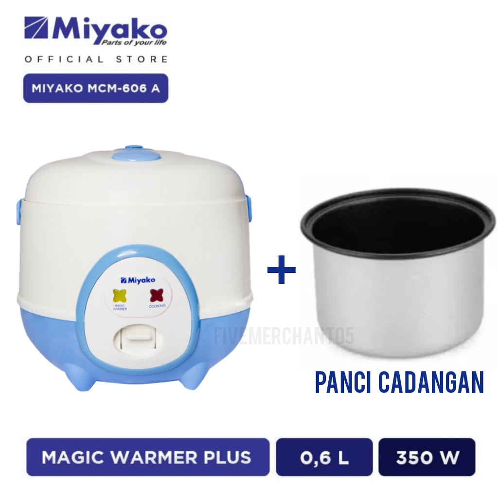 Rice Cooker Mini Miyako MCM 606a / b 0,6 Liter Magic Com Mini Miyako 606a Penanak Nasi Miyako 606