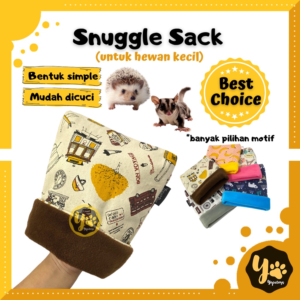 Yopetoys Snuggle Sack Landak Mini Snuggle Pouch Sugar Glider Tempat Tidur Sugar Glider Hamster
