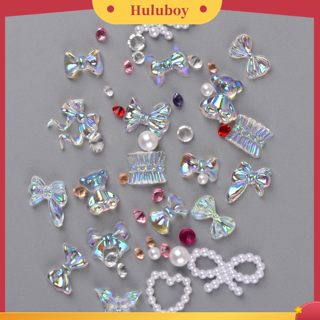 Huluboy Huluboy♡ 1 Kotak Ornamen Pita 3D 50g Untuk Dekorasi Manicure Wanita