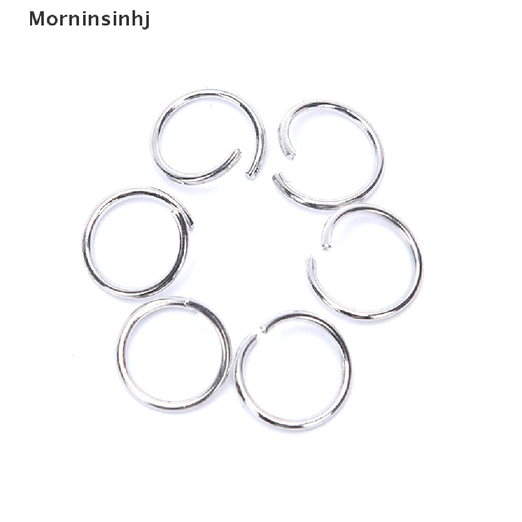 Mornin 150pcs Gantungan Kunci Dengan Rantai Split Jump Rings with Screw Eye Pins DIY Keychain id