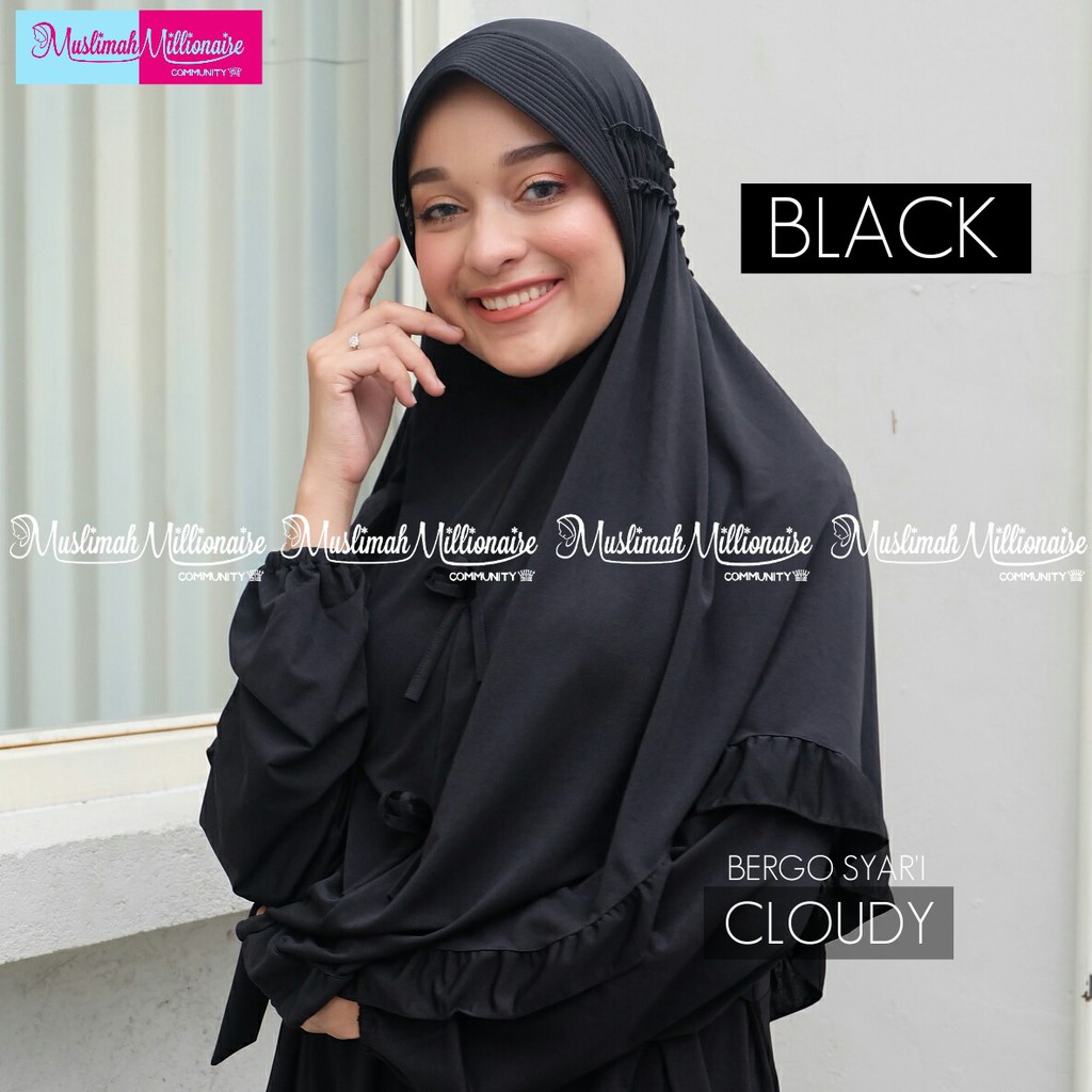 Jilbab Instant | Bergo Syari Cloudy | Hijab Panjang dan Lebar