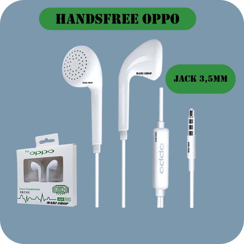 Headset ORI OPPO A57 2022 A16 A15 A17 A12 A11K A5S A3S A7 A92020 A52020 A1K Headset For Oppo Origina