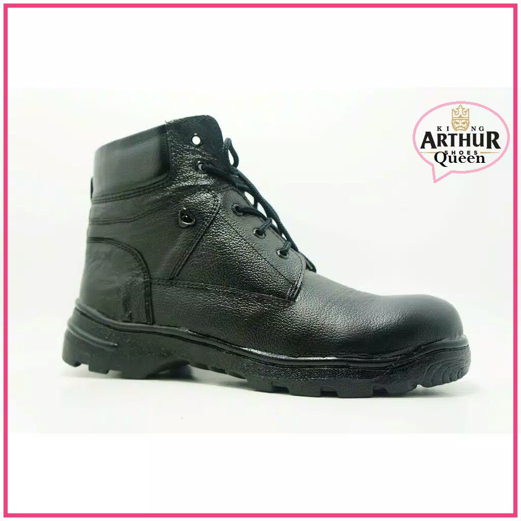 PAS DAN NYAMAN DIPAKE/ Sepatu safety booth tali king Arthur kulit asli home industri Cibaduyut