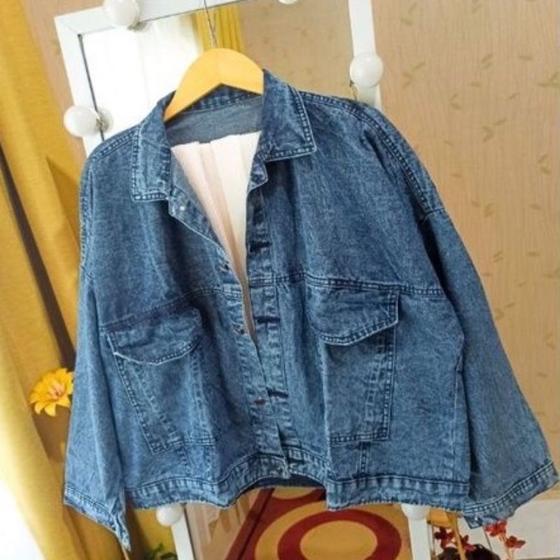 Chika Jaket Wanita Jeans Snow Oversize LD 140