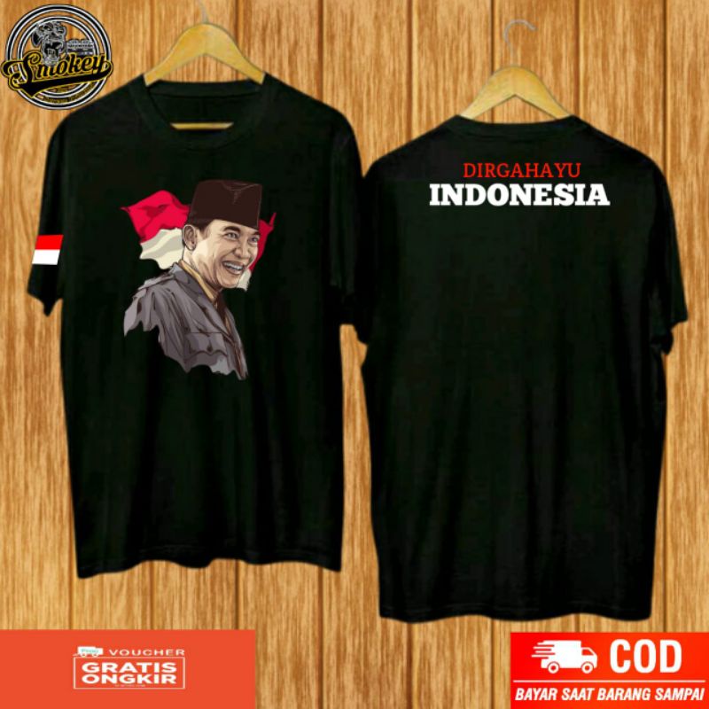 Kaos distro desain pahlawan indonesia soekarno original