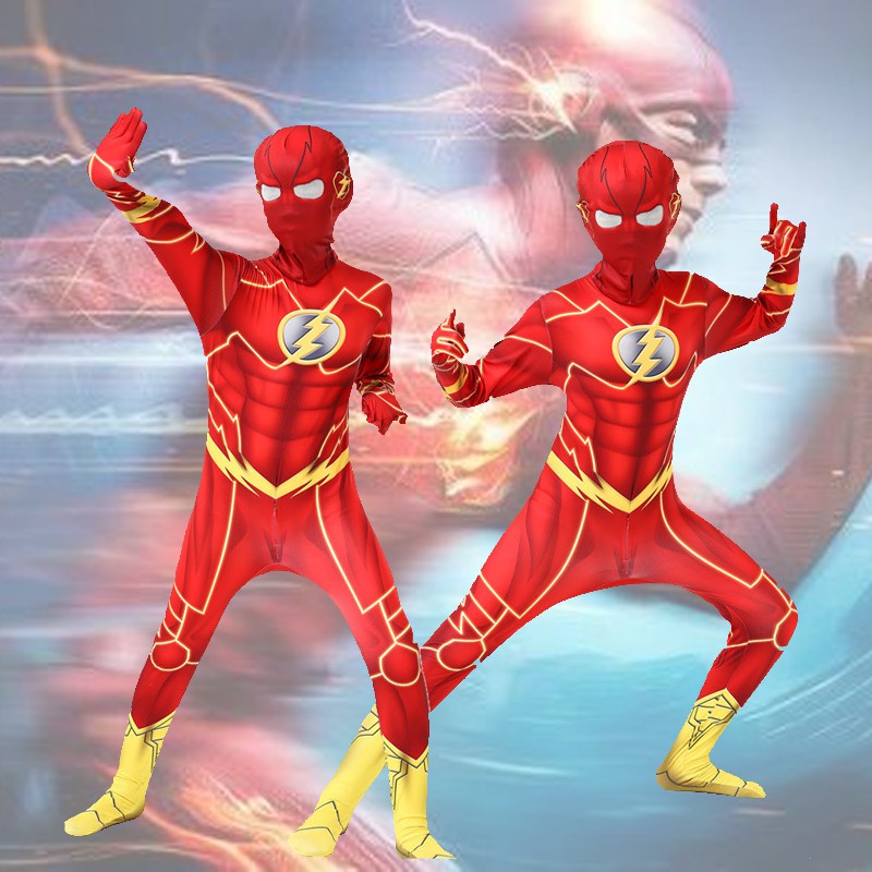 Avengers superhero pakaian anak anak anak laki-laki Zentai Flash cosplay anime kostum Celana ketat Peregangan