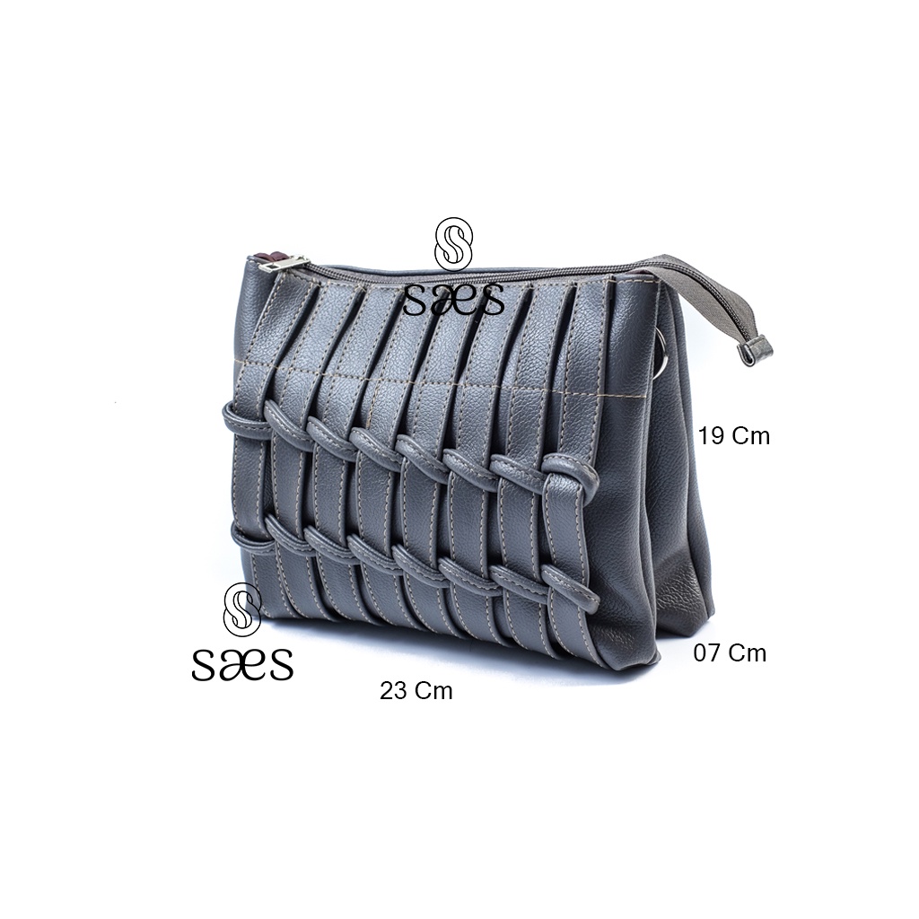Saes Clutch Kulit Wanita Statice Multifungsi Tas Selempang Wanita Tas Genggam saes Murah Semanggi saes store 001