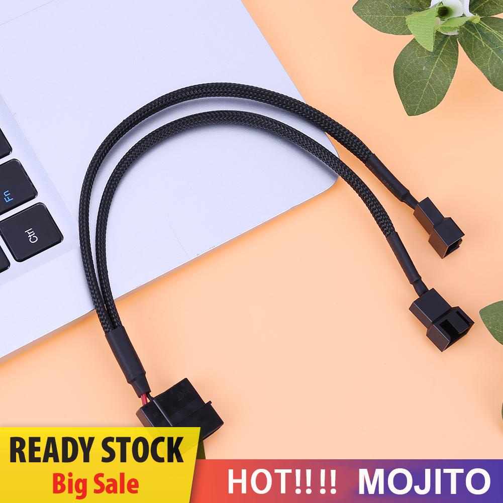 MOJITO 4pin IDE Molex to 2-Port 3Pin/4Pin Cooler Cooling Fan Splitter Power Cable