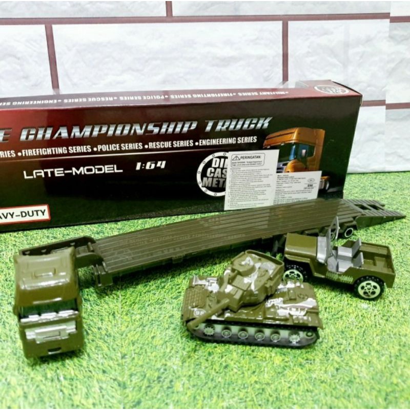Diecast Mobil Truk Militer Tank Panser