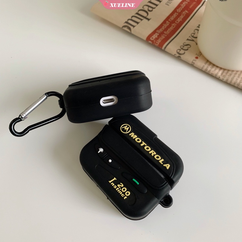 Casing soft case Silikon Motif Kartun Lebah retro Untuk Airpods 1 / 2 / Pro