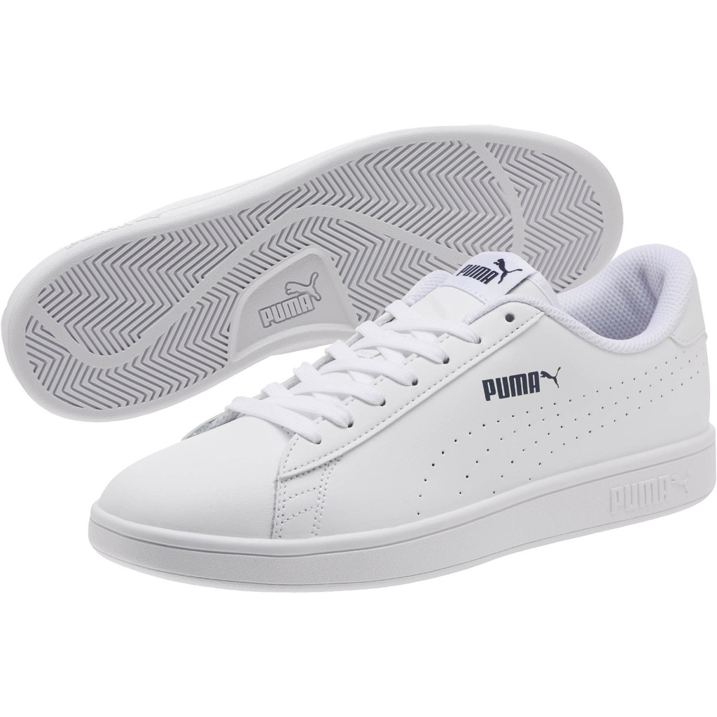 puma smash v2 l perf white sneakers