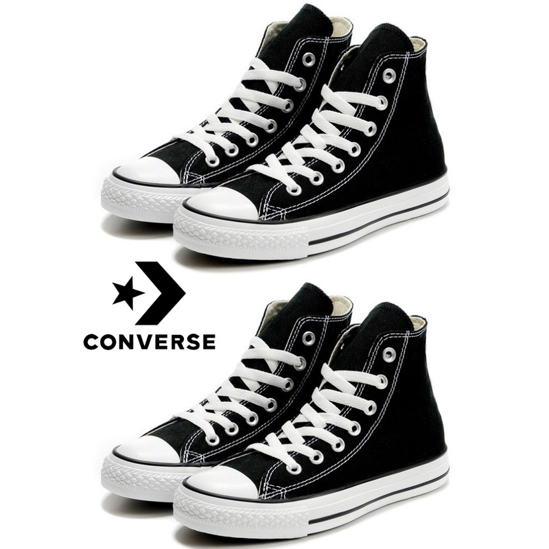 BIG SALE 11.11 SEPATU CONVERSE ALL STAR HIGH BLACK WHITE SEPATU SEKOLAH PRIA WANITA