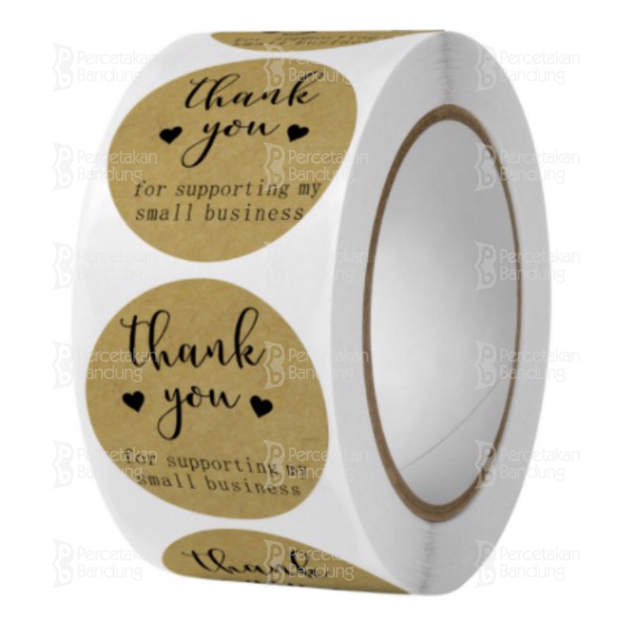 STICKER THANK YOU ||  STIKER TERIMA KASIH || 500 PCS / 1 ROLL || STICKER LABEL MURAH ||-H