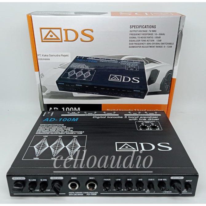 [[[BISA COD]] Pre Amp Parametrik ADS AD-100M Mobil AD 100M Kode 517