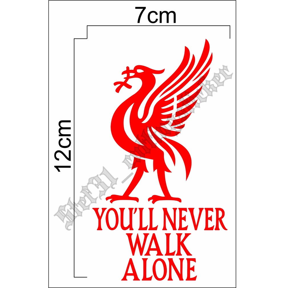 

Stiker cutting logo liverpool, sticker you'll never walk alone liverpool