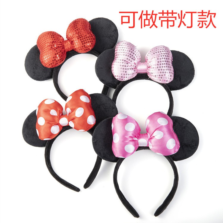 Bando Mickey Mouse Minnie bando aksesoris rambut pita Impor Premium