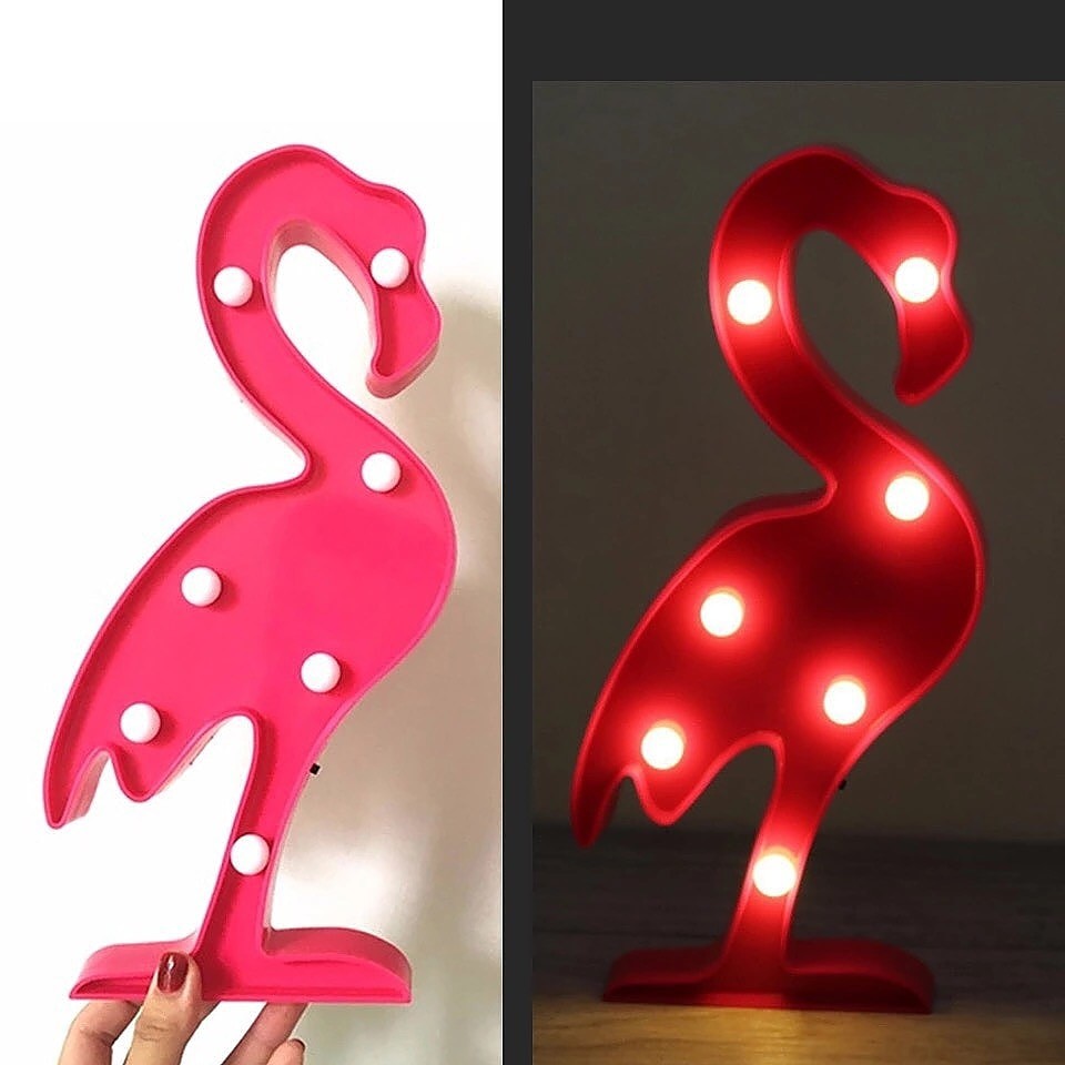Marquee Lampu LED flamingo hiasan ulang tahun,dekorasi & lampu tidur