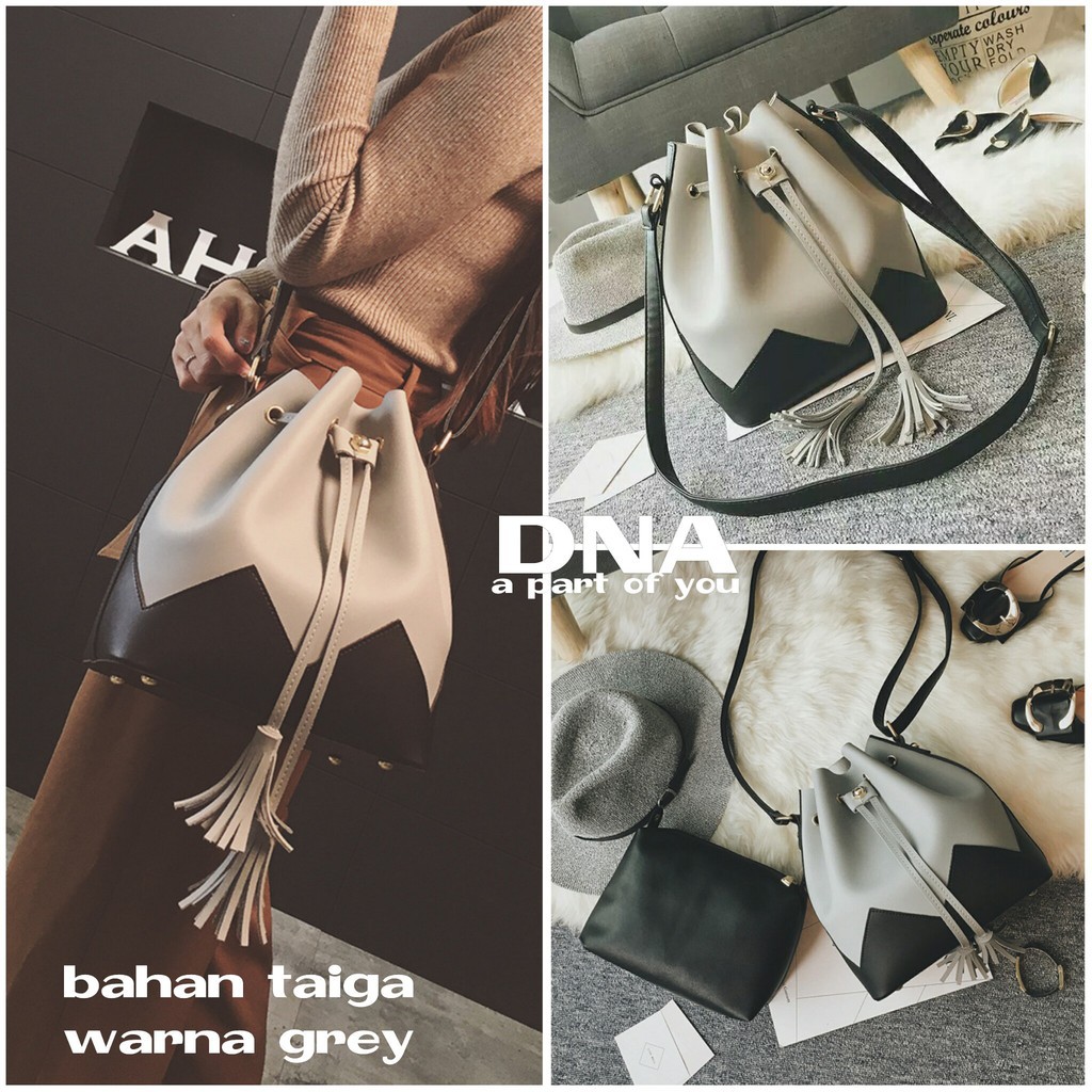 GRATIS ONGKIR    Tas Selempang Sling Bag Hangout Bucket Serut Zig zag Zigzag    TERBARU