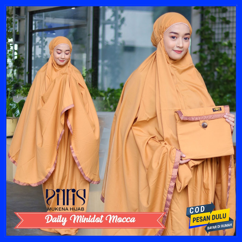 Mukena terusan tanpa tali dewasa jumbo murah terbaru 2021 Prayer set mukenah sutra rayon by PARISKU