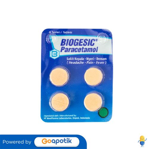 Biogesic 500 Mg Strip 4 Tablet