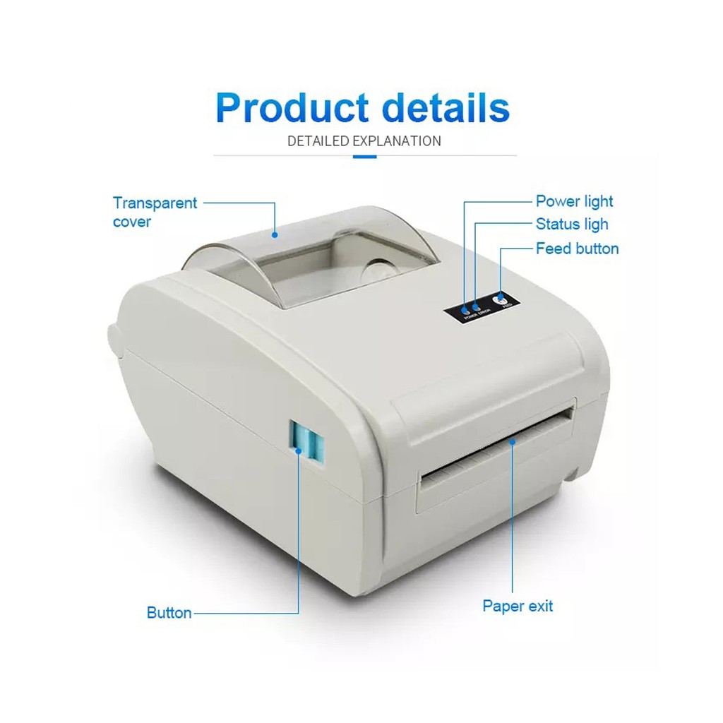 Printer Zjiang ZJ-9210 USB Label 110mm POS Barcode Thermal Receipt