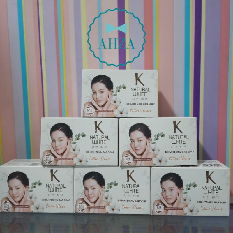 AHZA K NATURAL WHITE SABUN BATANG