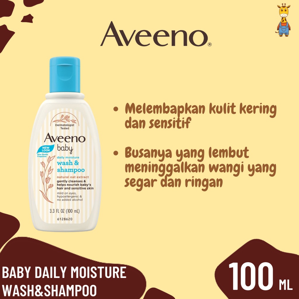 Aveeno Daily Moisture Wash&amp;Shampoo 100ml