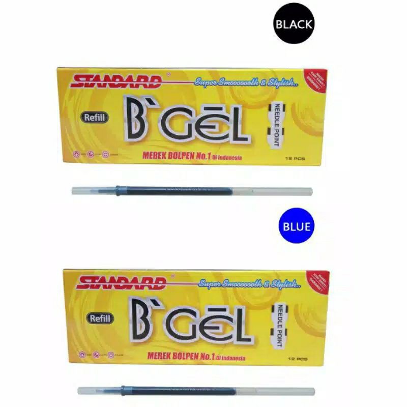 

STANDARD PEN BGEL REFILL NEEDLE POINT 0.5 ISI 12 B'GEL TINTA Bulpen / Ballpoint / Bolpen / Bolpoin