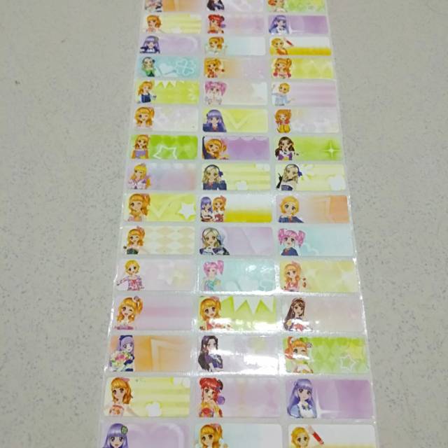 

Label Nama Aikatsu Ukuran M