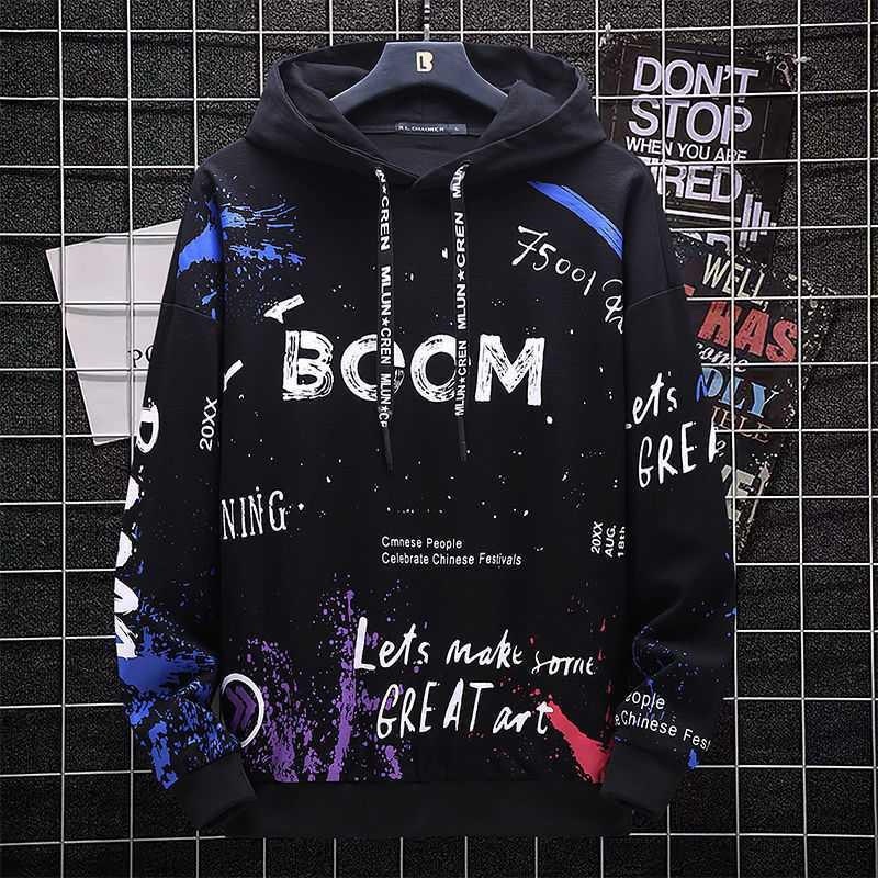 SWEATER HOODIE JUMPER PRIA HODIE COWOK MOTIF BOOM LENGAN PANJANG DISTRO