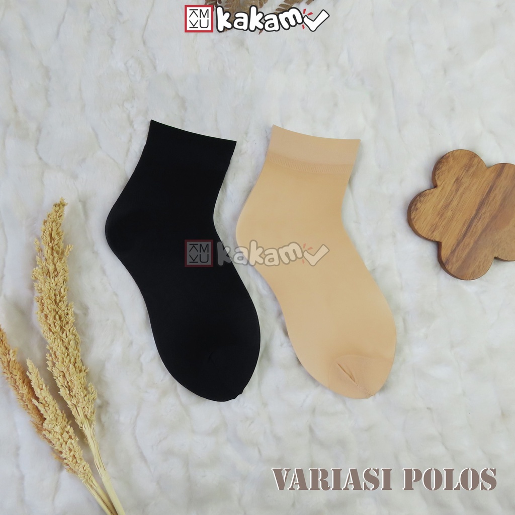 Kakamu Kaos Kaki Stocking Polos dan Anti Slip Wanita