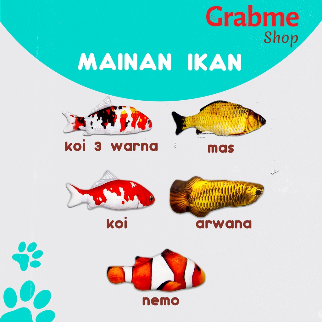 Mainan Boneka Catnip bentuk Ikan untuk Kucing