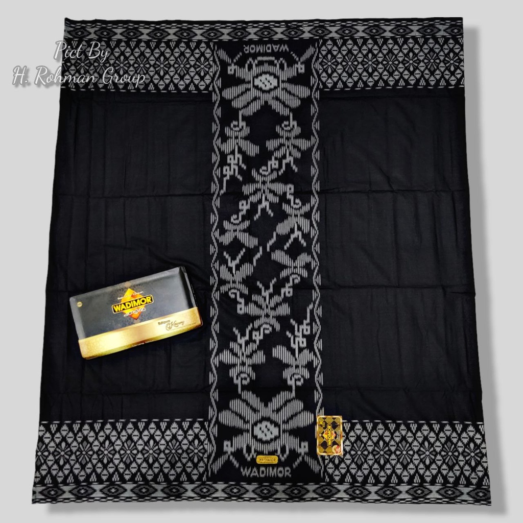 Sarung Wadimor Hitam Motif Bali Dewasa Original