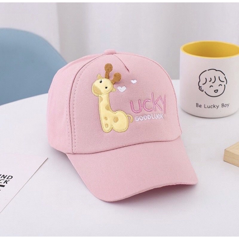 Topi Anak Laki-Laki Perempuan Boordir Good Lucky // Topi Motif Jerapa Lucu Anak Terbaru Harga Murah Barang Real Pick