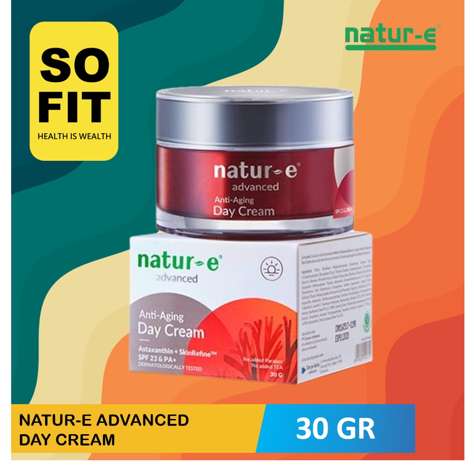 Natur-E Advanced Anti-Aging Day Cream 30gr / Natur E Krim Wajah / Krim Siang