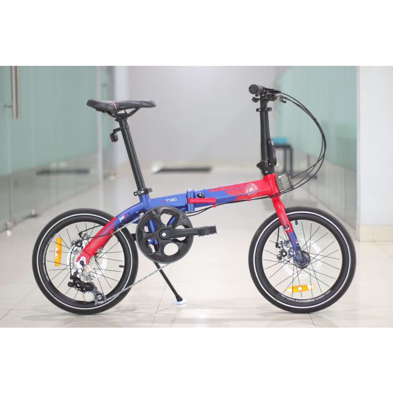 Sepeda Lipat 16 inch 349 Foldx X2 Spiderman