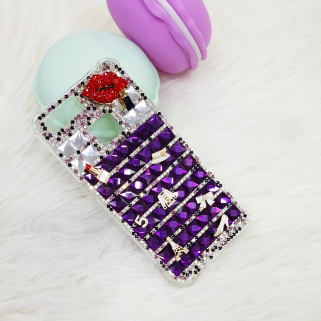 Casing Oppo F11pro Bling Bling Ungu Metalik