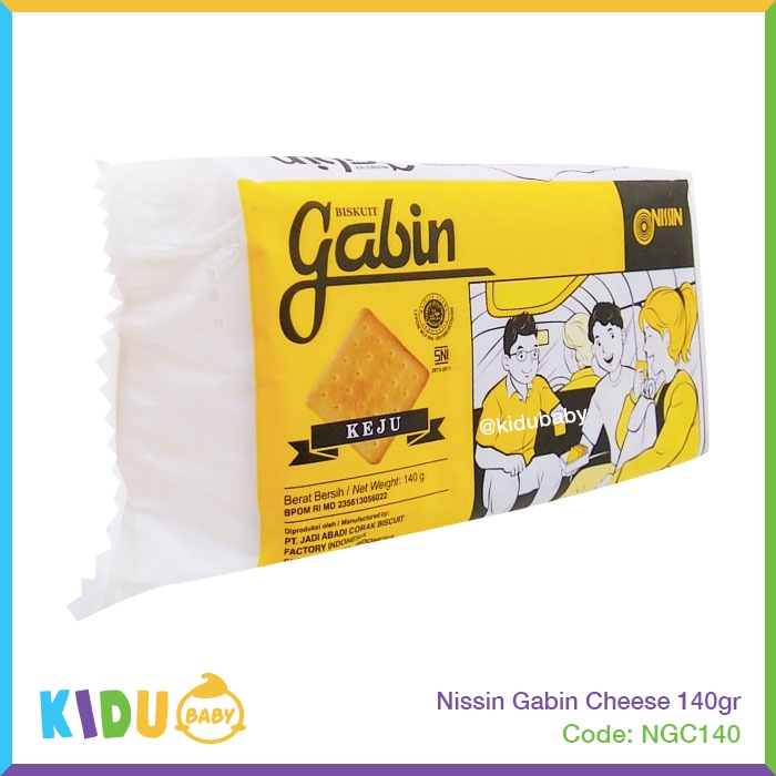 Nissin Gabin Cheese / Milk / Original 140gr Kidu baby