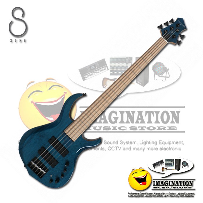 Sire Marcus Miller M2 5ST TBL (MN) - Transparent Blue 5 String Electric Bass