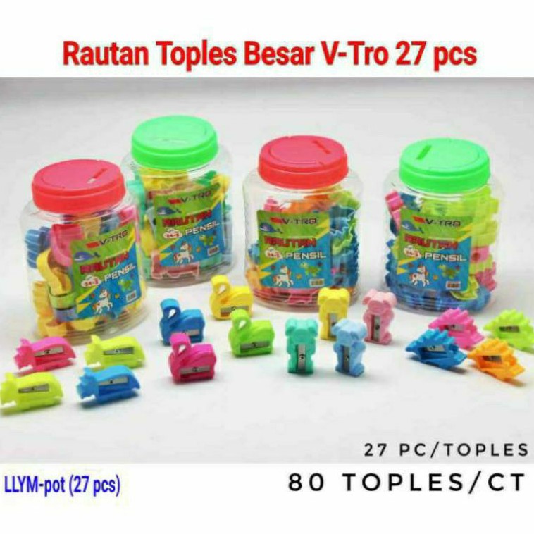 

Serutan / Rautan Pensil Murah 1 Toples ( isi 24 pcs )
