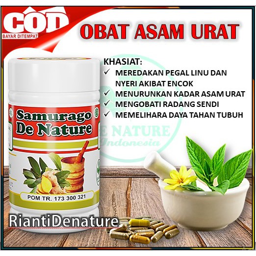 

OBAT HERBAL UNTUK PENDRITA ASAM URAT , NYERI SENDI , PEGEL LINU ASLI PT De Nature Indinesia