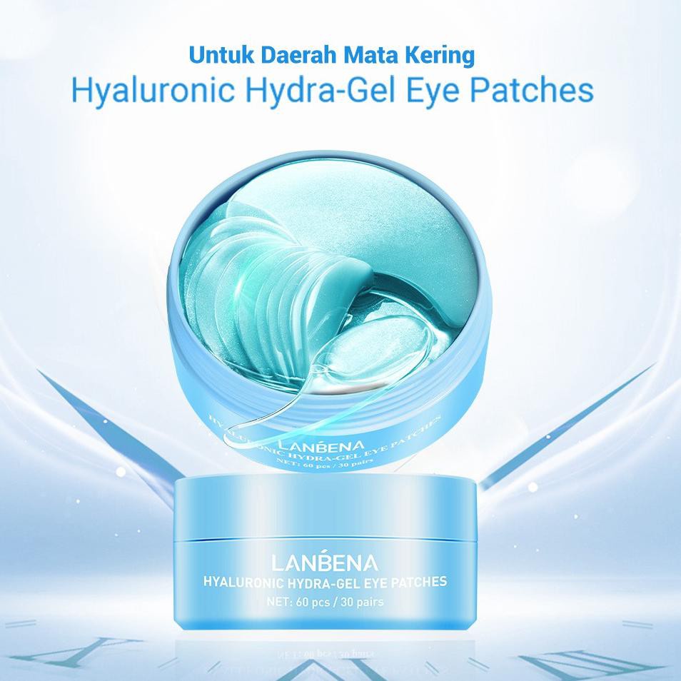 LANBENA Hyaluronic Acid Hydra-gel Eye Mask/Patches - Masker Mata Melembabkan Anti-kerut Anti-Aging Hapus Kantung Mata