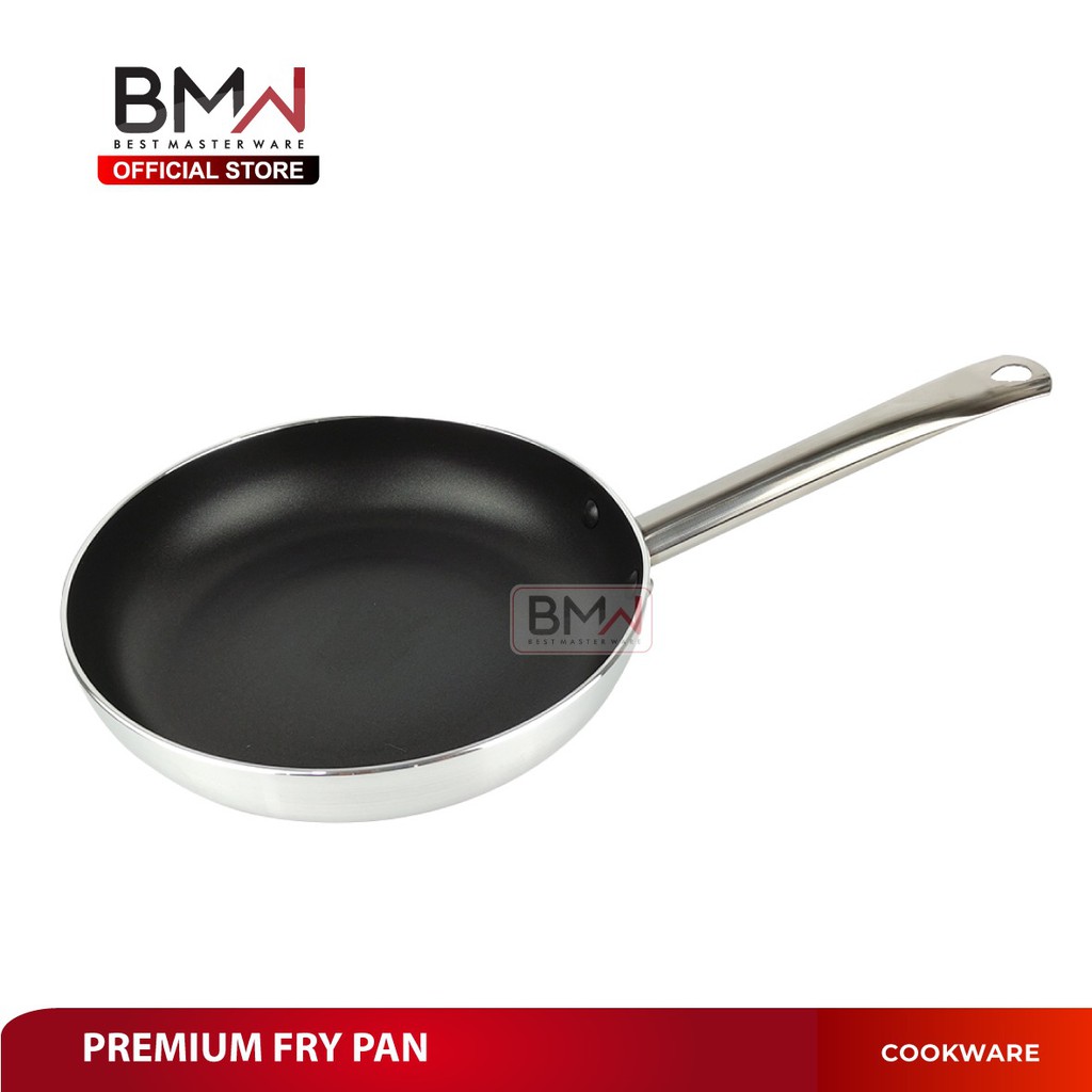 BMW Kitchen Ware - Frypan Teflon Wajan Kuali Penggorengan Stainless Steel Tebal Anti Lengket