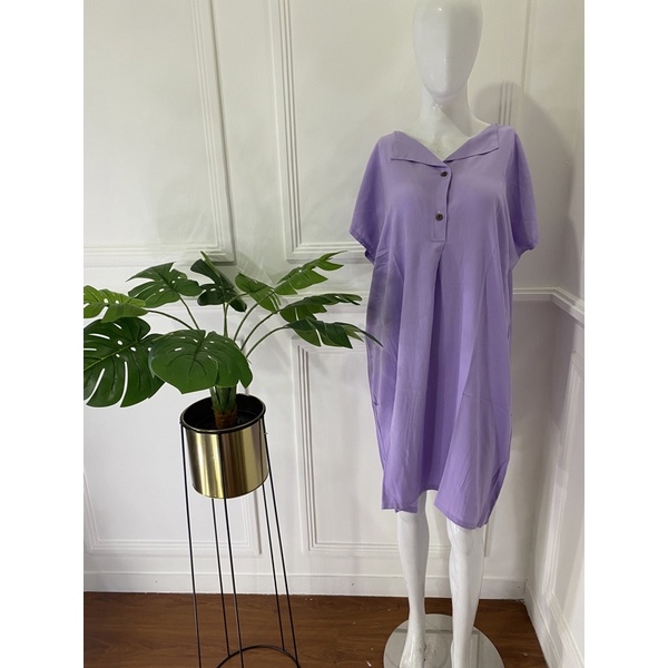 DASTER PENDEK SEBETIS RAYON MOTIF KEKINIAN VIRAL DASTER DEWASA PAKAIAN WANITA KEKINIAN LUCU-lilac