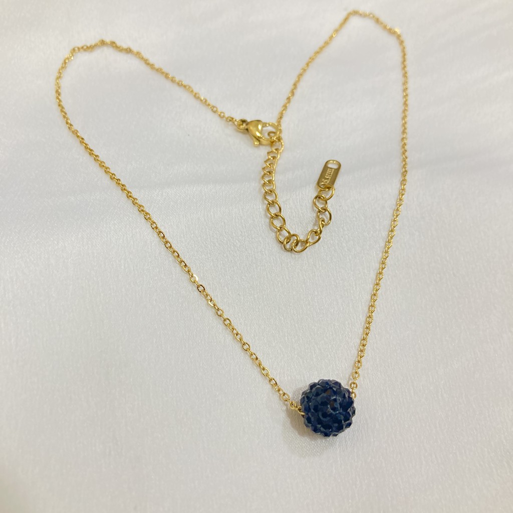 Kalung Titanium Anak Liontin Bola Pasir Anti Karat Aksesoris Fashion