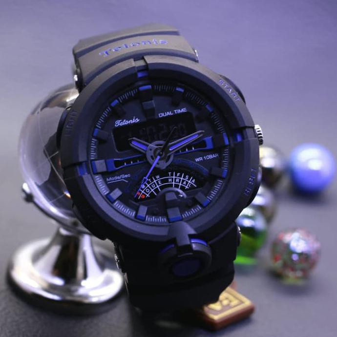 Terlaris Jam Tangan Pria Sport Original Tetonis Double Time Waterproof Termurah