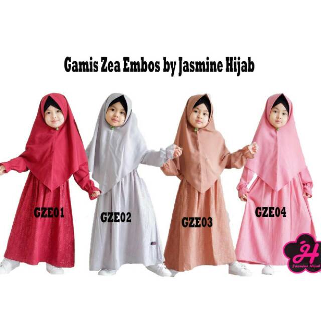GZE - SET GAMIS ZEA EMBOS WOLFIS BY JASMINE HIJAB