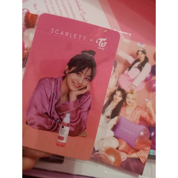 PHOTOCARD SCARLETT WHITENING PC JIHYO TWICE