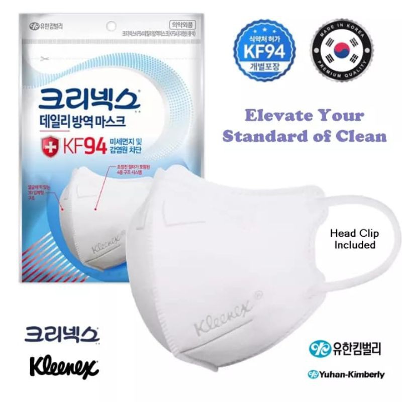 Masker Medis KF94 KLEENEX Korea 4 Ply
