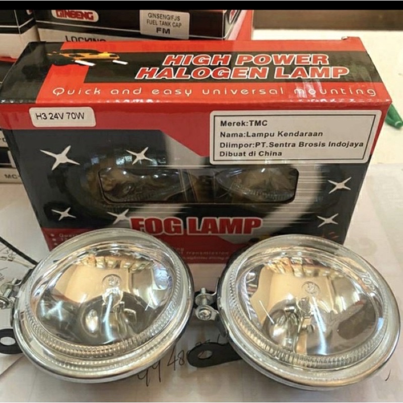 FOG LAMP BULAT 12 V 24 DL 199 LAMPU ANTI KABUT WHITE YELLOW